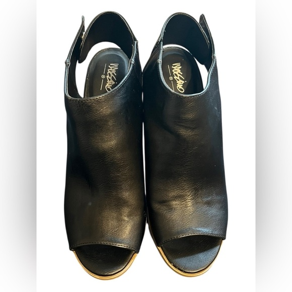 🟣Mossimo Black Peep Toe Booties – Size 7.5 - Picture 3 of 10